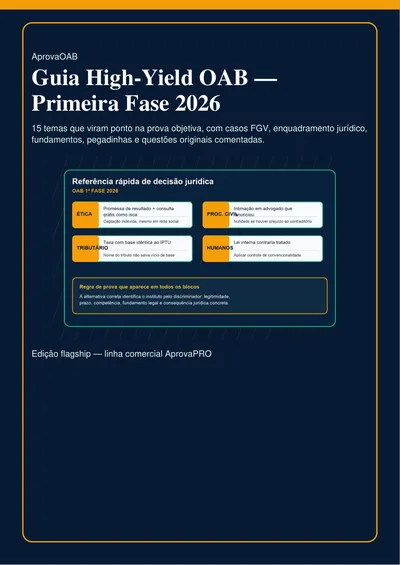 Guia High-Yield OAB — Primeira Fase 2026